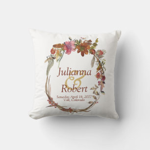 Waterverf Boho florale Sierkussen