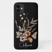  Waterverf Boho Florals met naam Case-Mate iPhone Case (Achterkant)