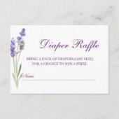 Waterverf Boho Flowers Baby shower Diaper Raffle Informatiekaartje (Voorkant)