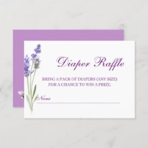 Waterverf Boho Flowers Baby shower Diaper Raffle