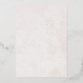 Waterverf Boho Flowers Black in Pink Wedding Gold Folie Uitnodiging (Achterkant)