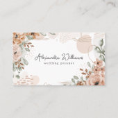 Waterverf Boho Flowers Elegant Visitekaartje (Voorkant)