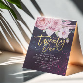 waterverf Boho Flowers Feathers van Birthday Party Kaart