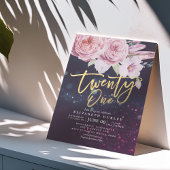 waterverf Boho Flowers Feathers van Birthday Party Kaart