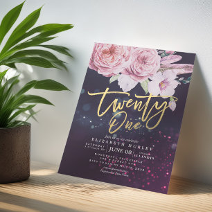 waterverf Boho Flowers Feathers van Birthday Party Kaart