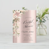 Waterverf Boho Flowers Roos Gold Vrijgezellenfeest Kaart (Staand voorkant)