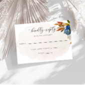 Waterverf Boho Flowers Wedding Reply RSVP Kaartje