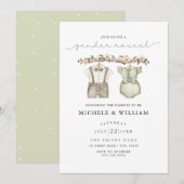 Waterverf Boho Gender Diskation Party Kaart (Voorkant / Achterkant)