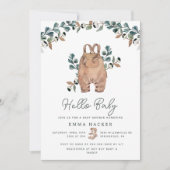 Waterverf Boho Gender Neutral Shower Invitation Kaart (Voorkant)