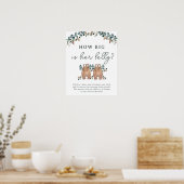 Waterverf Boho Gender Neutral Twins Shower Games Poster (Keuken)