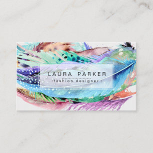 Waterverf Boho Girly Chic Visitekaartje