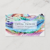 Waterverf Boho  Girly Chic Visitekaartje (Voorkant)