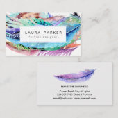 Waterverf Boho  Girly Chic Visitekaartje (Voorkant / Achterkant)