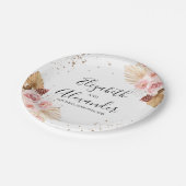 Waterverf Boho Glitter Trouwpapier Borden Papieren Bordje (Gekanteld)