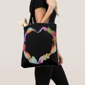 Waterverf Boho Heart Canvas tas (Dichtbij)