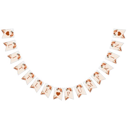 Waterverf Boho Herfst Kleine Pompoen Herfst Bloeme Vlaggetjes (Alle)