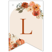 Waterverf Boho Herfst Kleine Pompoen Herfst Bloeme Vlaggetjes (Tweede vlag)