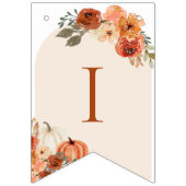 Waterverf Boho Herfst Kleine Pompoen Herfst Bloeme Vlaggetjes (Derde vlag)