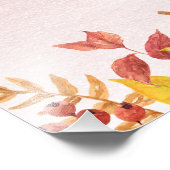 Waterverf Boho Herfst Pompoen Bruidsdiner Welkom Foto Afdruk (Hoek)