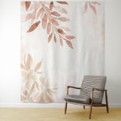 Waterverf Boho Herfstbladeren en Takken Wandkleed (In situ)