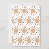 Waterverf boho Hier komt het Son baby shower Kaart (Achterkant)