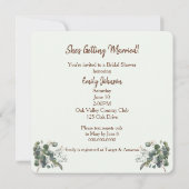 Waterverf Boho Highland Koe met bruidskopstuk Kaart (Achterkant)