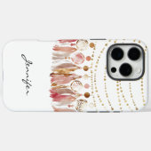 Waterverf Boho Hippie Feather Tribal iPhone Case-Mate iPhone Case (Achterkant (horizontaal))