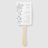 Waterverf Boho huwelijksprogramma Handwaaier (Voorkant)