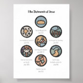 Waterverf boho ik ben uitspraak van Jezus poster (Voorkant)