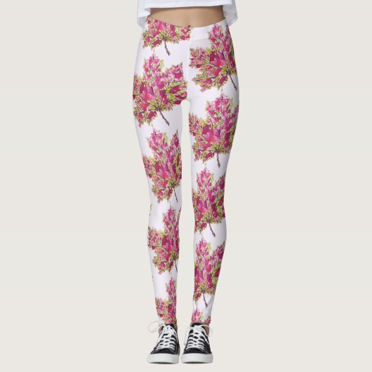 Waterverf Boho in het najaar van lef Leggings (Voorkant)