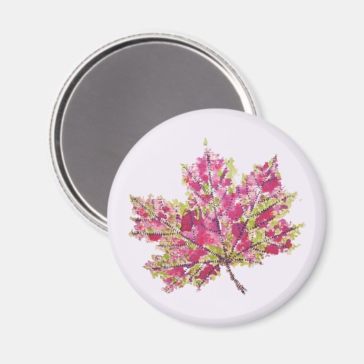 Waterverf Boho in het najaar van lef Magneet (Voorkant / Achterkant)