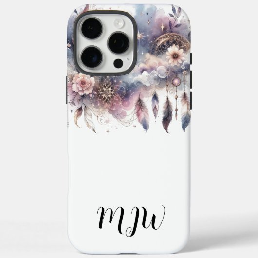 Waterverf Boho Indian Feather iPhone / iPad case (Achterkant)