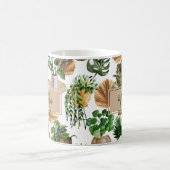 Waterverf Boho Indoor House Planten Monogram Naam Koffiemok (Center)