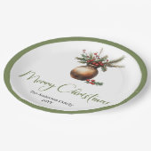 Waterverf Boho Kerstboeket op Neutrale Bord (Gekanteld)