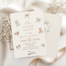 Waterverf Boho-kraam geslacht onthulling baby show