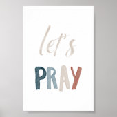 Waterverf Boho laat bidden poster (Voorkant)