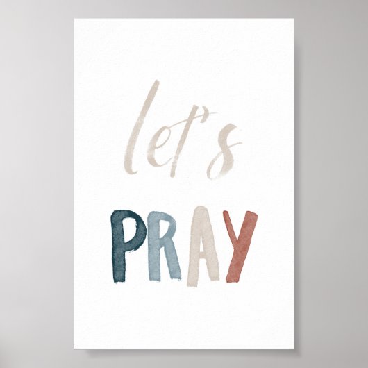 Waterverf Boho laat bidden poster (Voorkant)