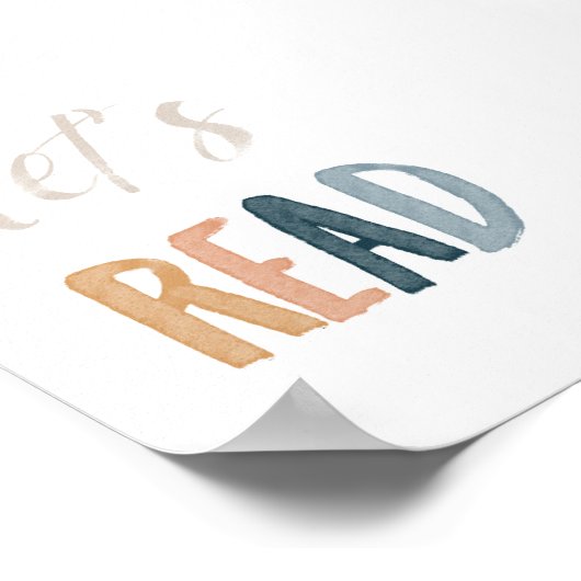 Waterverf boho laat poster lezen (Hoek)