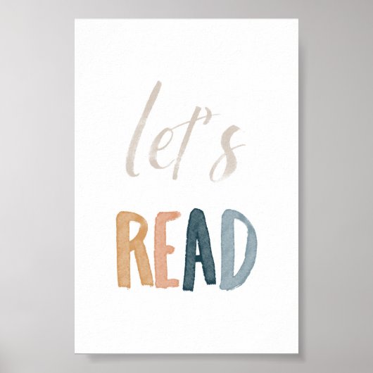 Waterverf boho laat poster lezen (Voorkant)