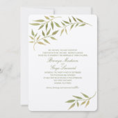Waterverf Boho Laurel Branches | Weddenschap Kaart (Voorkant)