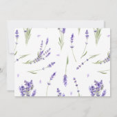 Waterverf Boho Lavendel Bruiloft Kaart (Achterkant)