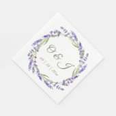 Waterverf Boho Lavendel Bruiloft Servet (Hoek)