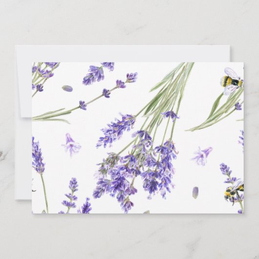 Waterverf Boho Lavendel Save The Date Kaart (Achterkant)