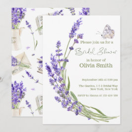 Waterverf Boho Lavendel Vrijgezellenfeest Kaart