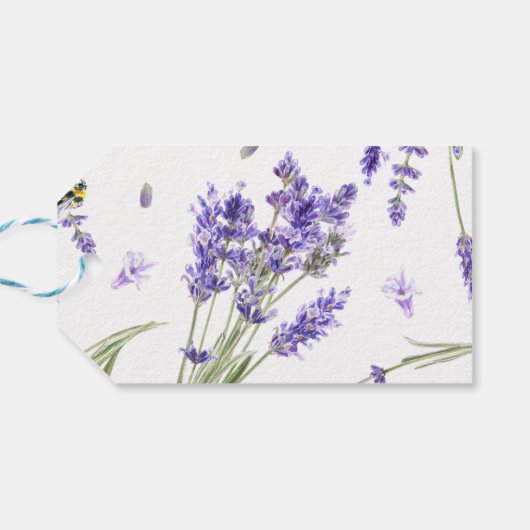 Waterverf Boho Lavender Cadeaulabel (Achterkant Horizontaal)