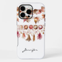 Waterverf Boho Leaf Feather Indiase iPhone