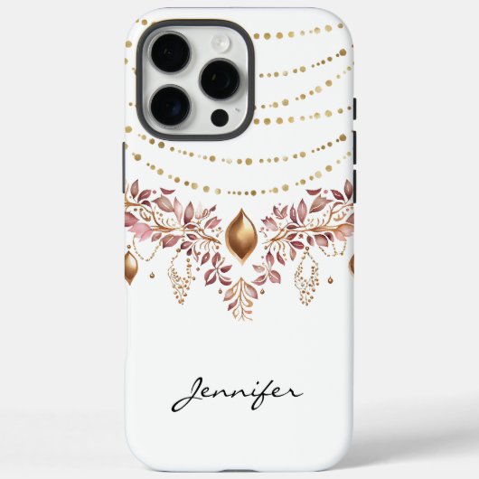 Waterverf Boho Leaf Native American iPhone Case-Mate iPhone Case (Achterkant)