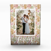 Waterverf Boho Leaves en Rozen Fotoblokken (Voorkant)