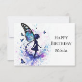 Waterverf Boho Magic Fairy Verjaardag Kaart (Voorkant)