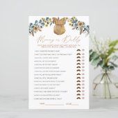 Waterverf Boho mama of papa Baby shower Game (Staand voorkant)